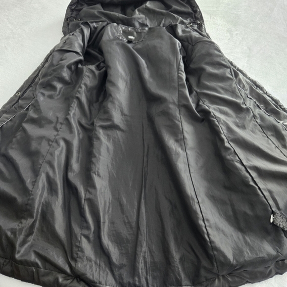 Mossimo Women's Long Black Hooded Puffer‎ Coat Small - Picture 15 of 16